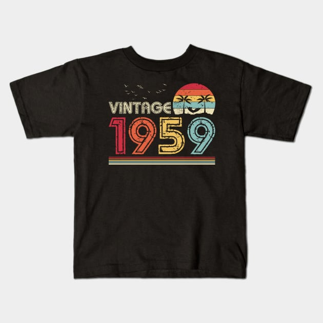 Vintage 1959 Limited Edition 62nd Birthday Gift 62 Years Old Kids T-Shirt by Penda